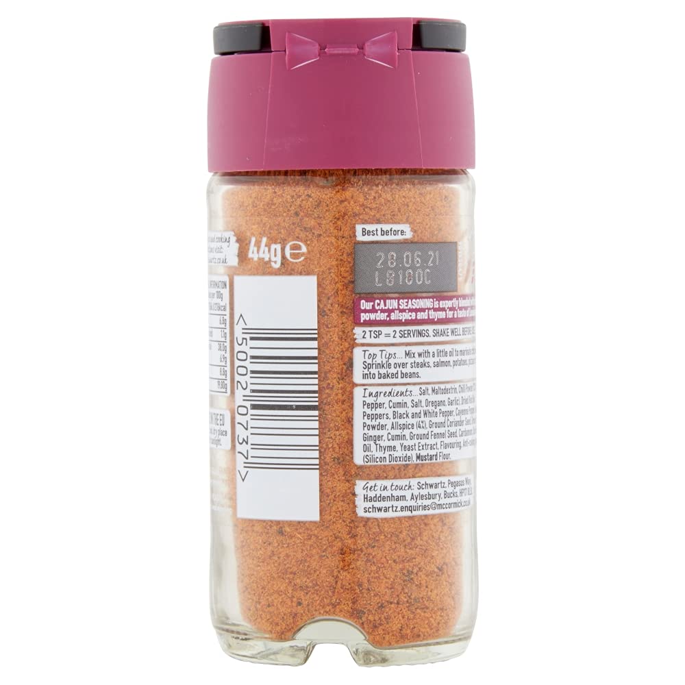 Schwartz Cajun Seasoning - Taste of Louisiana | 44g Jar | Pack of 6