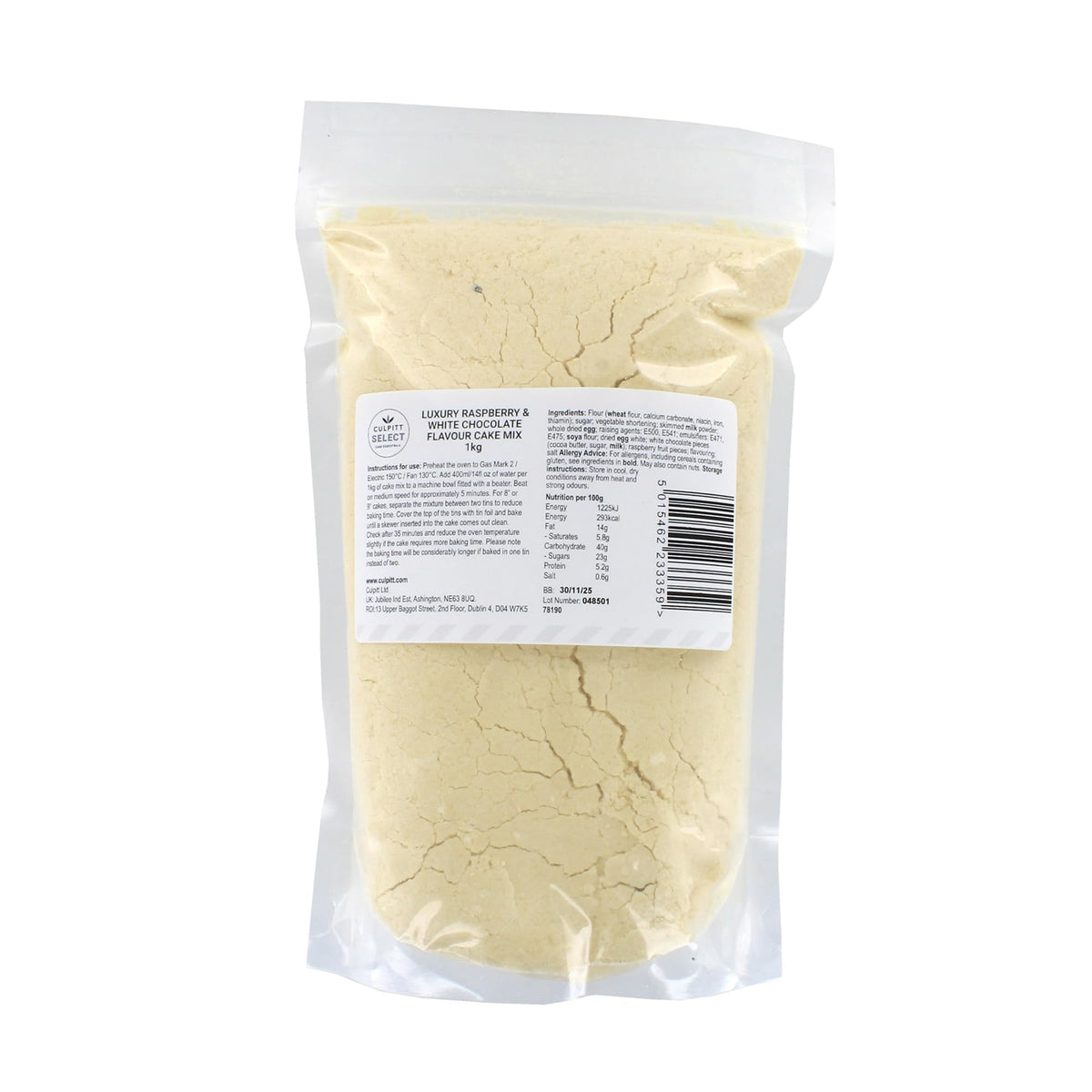 Culpitt Select Raspberry & White Chocolate Cake Mix - Makes 2 x 8" Cakes | 1kg 3