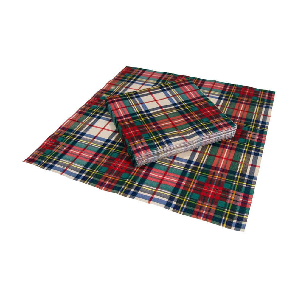 Caspari Dress Stewart Tartan Paper Luncheon Napkins - 20 Count 5