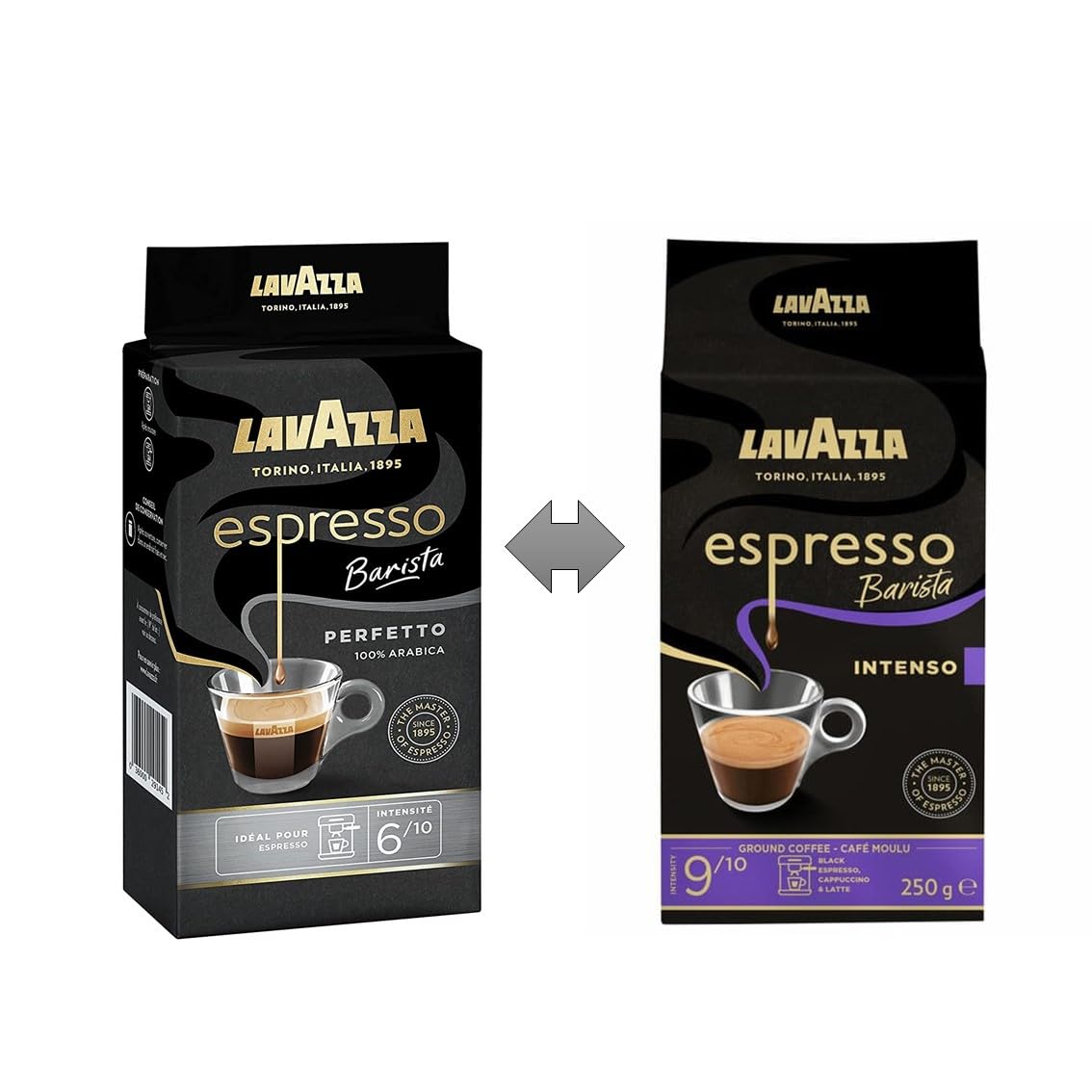 Lavazza Espresso Barista Intenso Ground Coffee - 250g (Pack of 4) | Cocoa & Wood Notes | Intensity 9/10 3