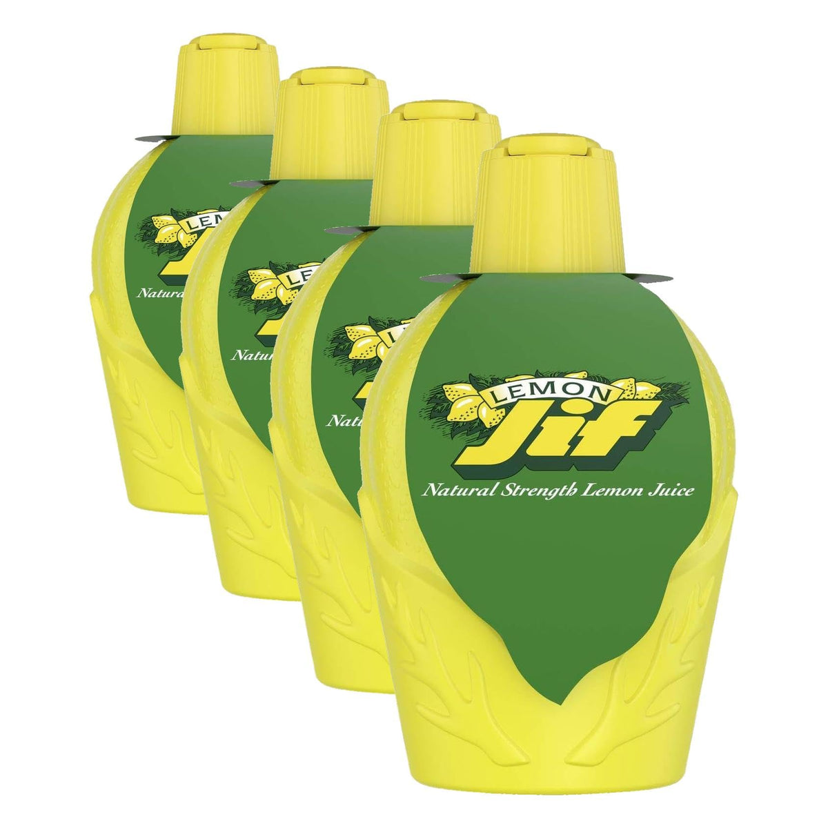 Jif Lemon Juice - 100ml Bottle (Pack of 4) | Suitable for Vegans | Long Shelf Life