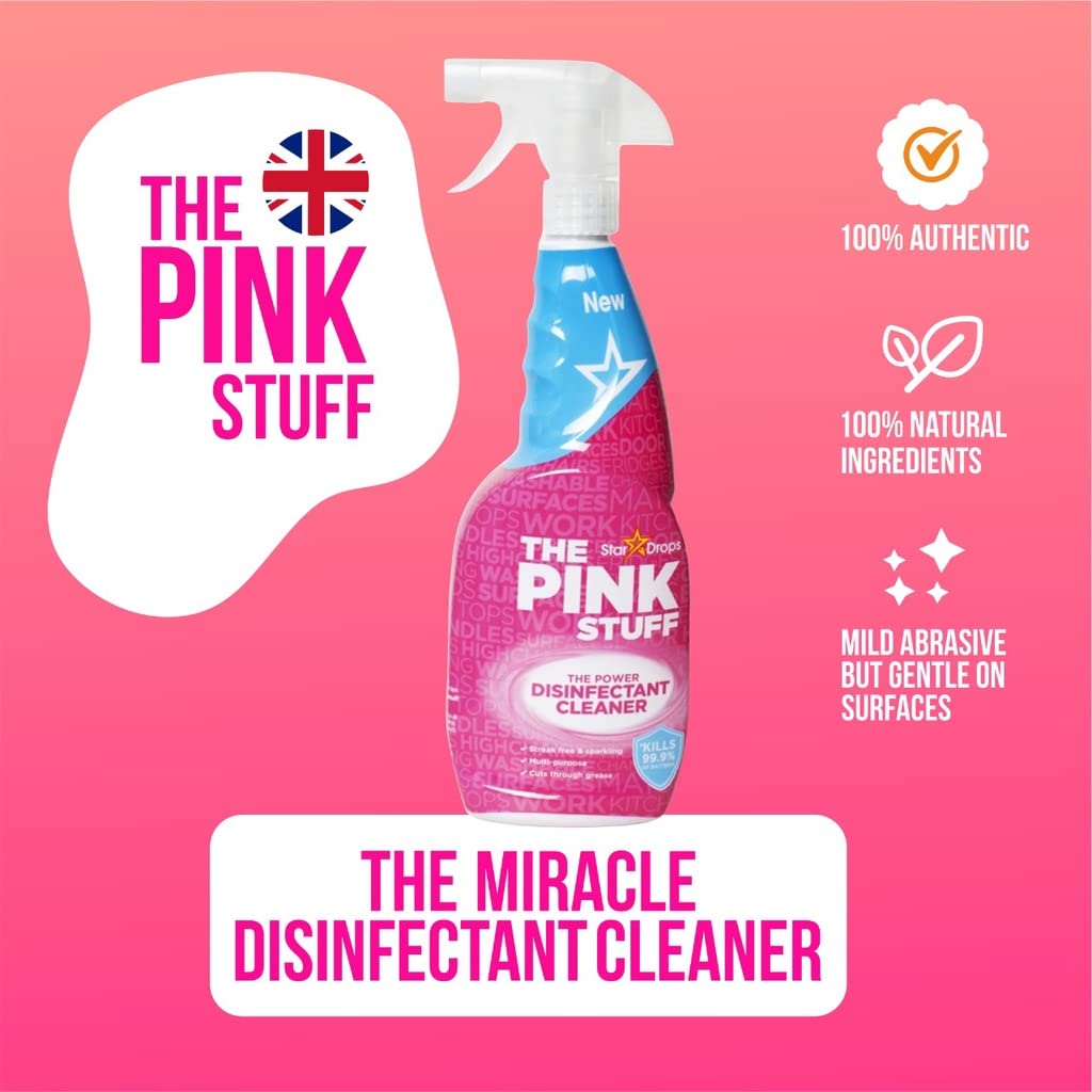 Stardrops The Pink Stuff Disinfectant Cleaner - Kills 99.9% of Bacteria | 750ml | Streak Free