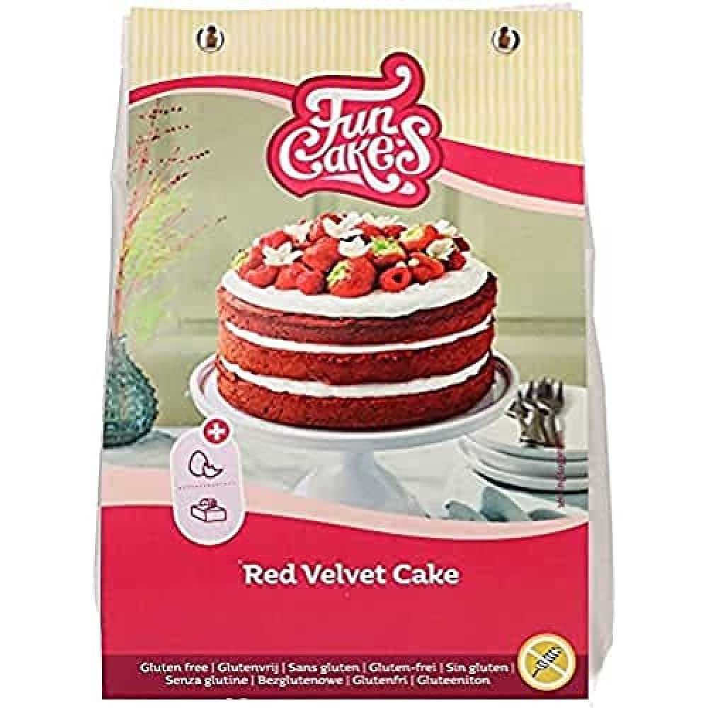 FunCakes Gluten Free Red Velvet Cake Mix - 418g | Soft & Fluffy Texture | Easy Preparation