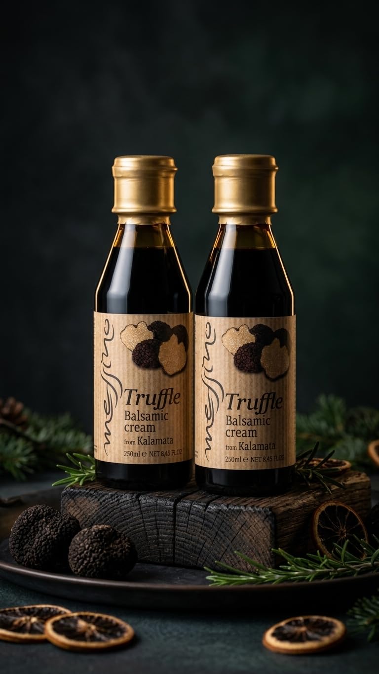 Messino Greek Truffle Balsamic Cream - 2 x 250ml Bottles (500ml Total) | Vegan, No Added Sugar 6
