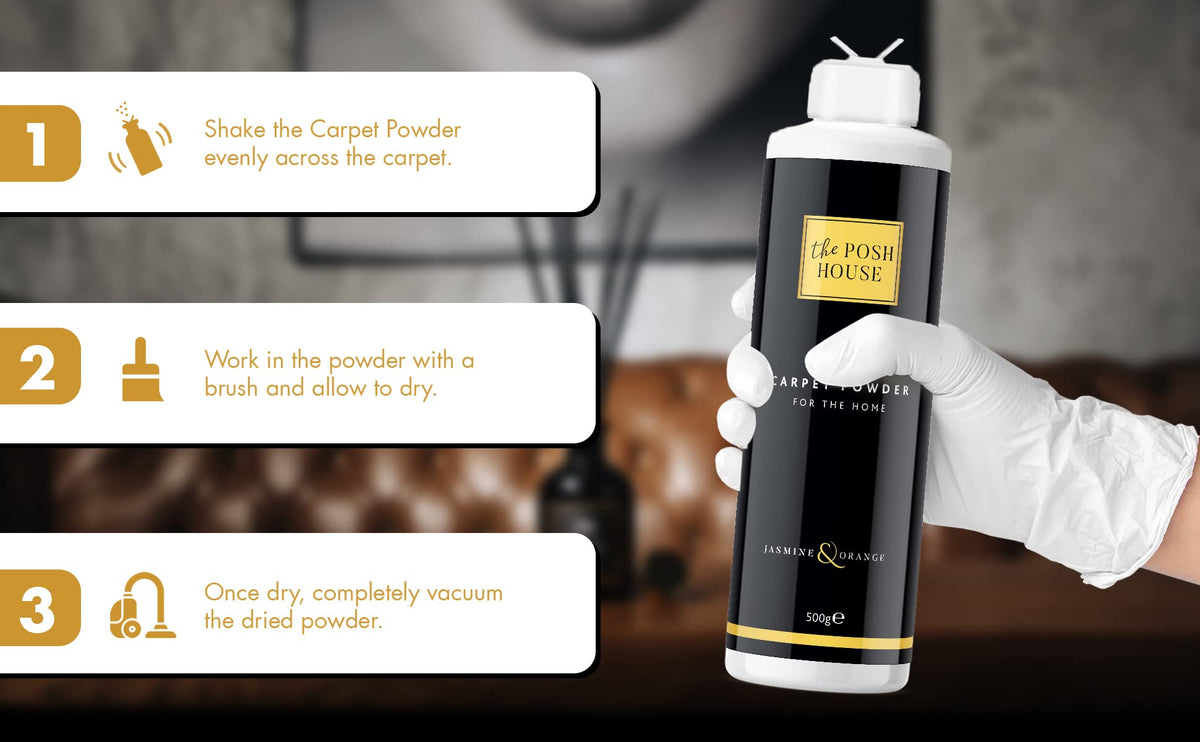 The Posh House Carpet Powder Refresher - Jasmine & Orange Scent | 600g 3