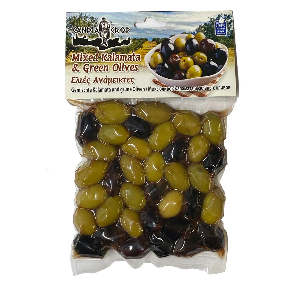Candia Crop Mixed Kalamata & Green Olives - 1kg (Pack of 5 x 200g)