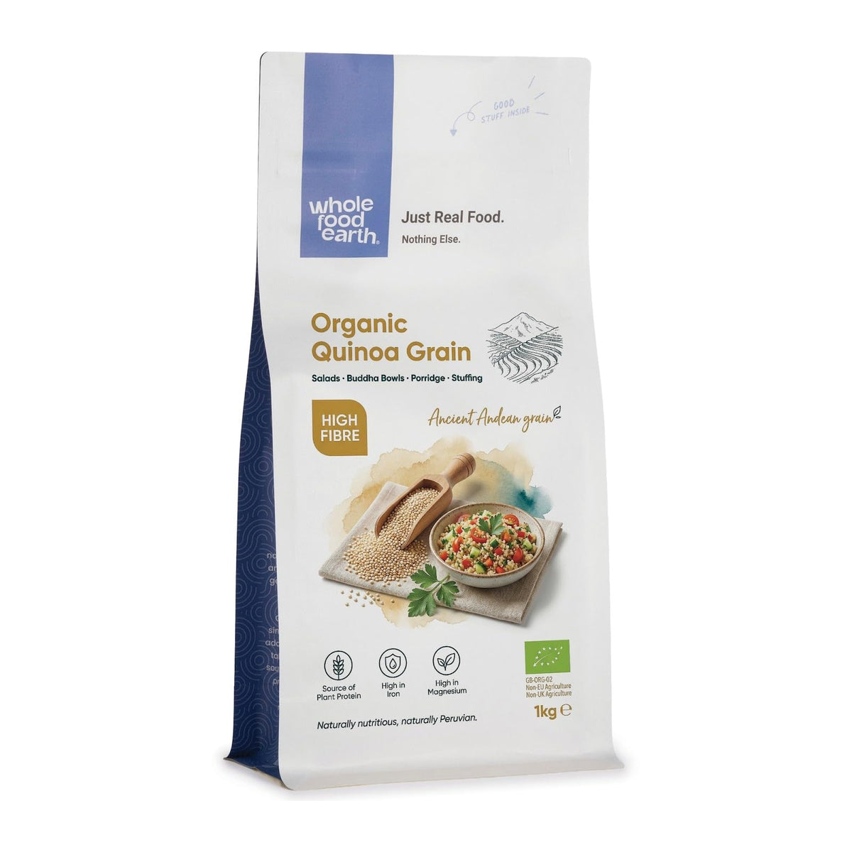 Wholefood Earth Organic Tricolour Quinoa - 1 kg