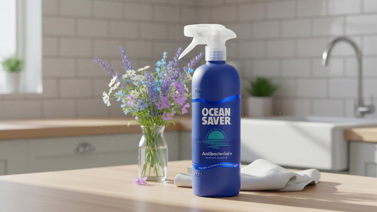 OceanSaver All-Purpose Cleaner - Plastic-Free Bottle & Antibacterial Formula | 750 ml