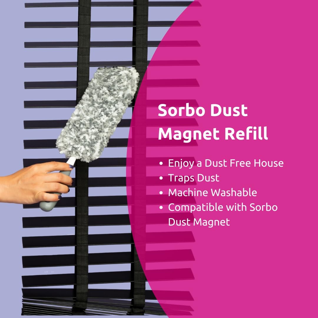 Sorbo Microfibre Duster - Chemical-Free Cleaning | Grey/White, Regular Size 5