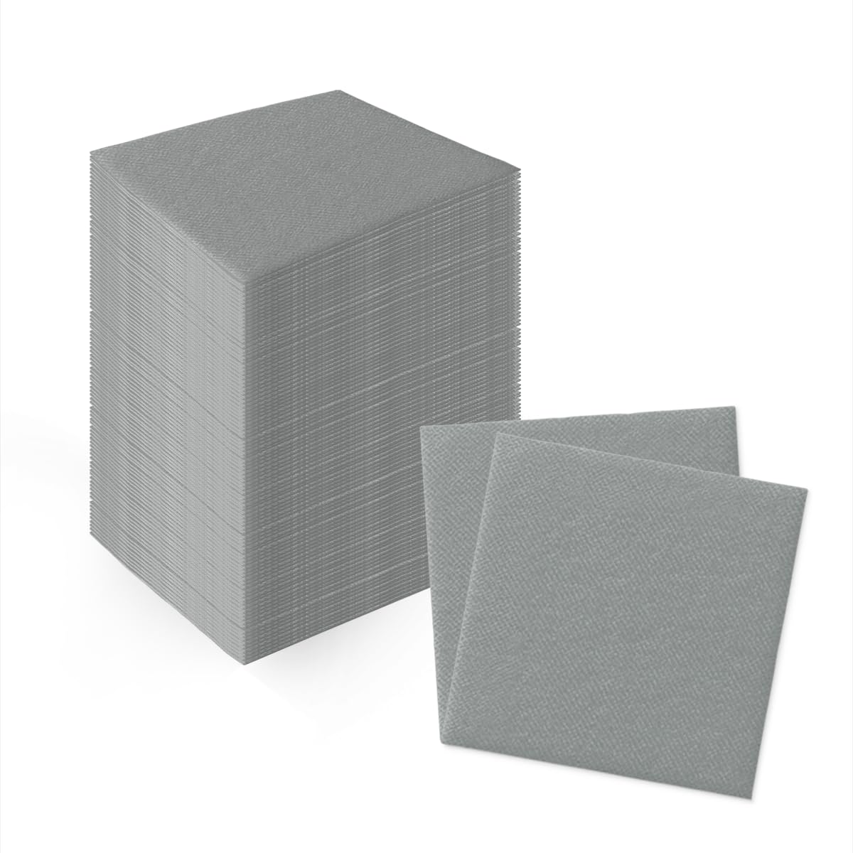 PAW Decor Collection Airlaid Cocktail Napkins - Grey, 20 x 20 cm, 100 Pieces