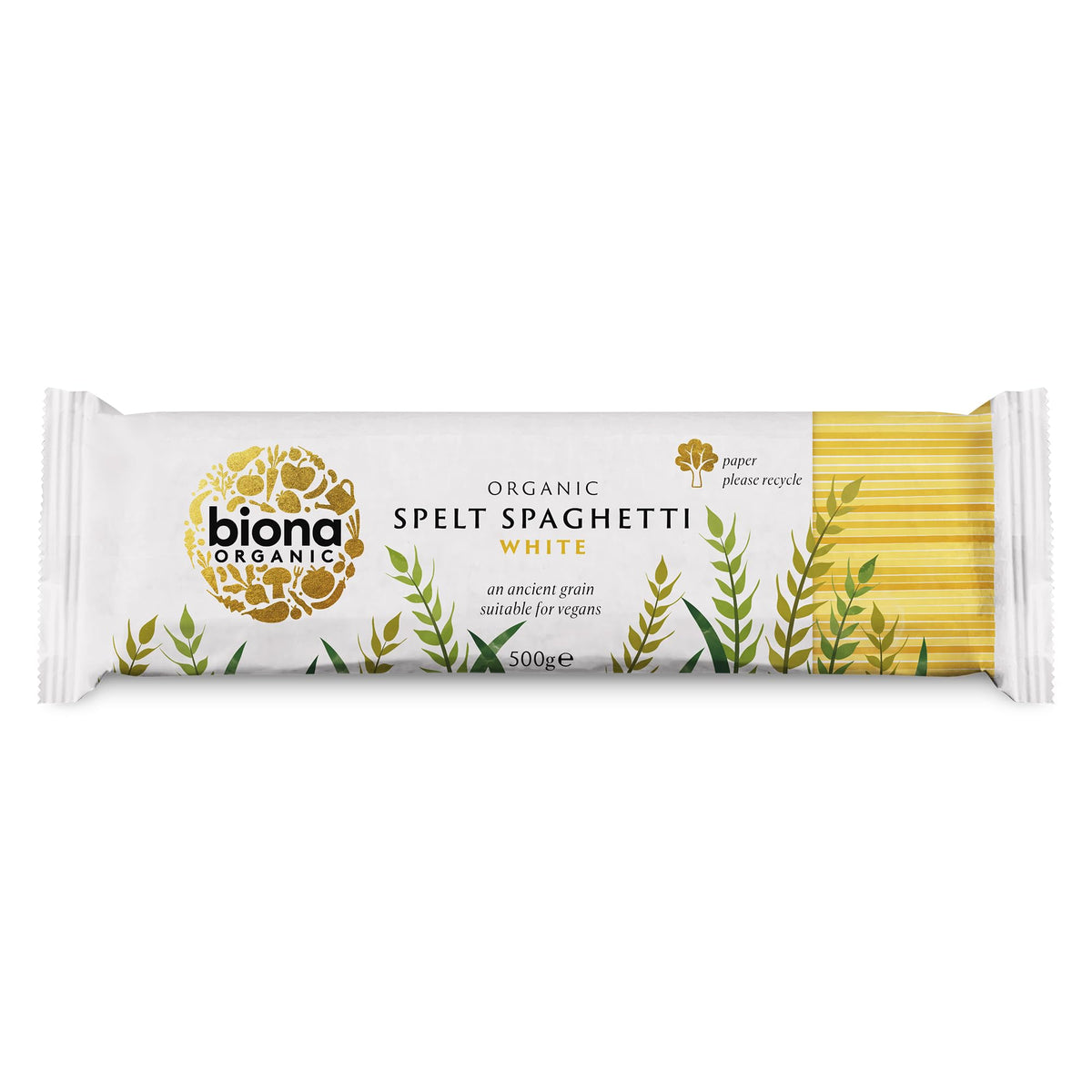 Biona Organic White Spelt Spaghetti - 500g Pack | 100% Organic Spelt Flour