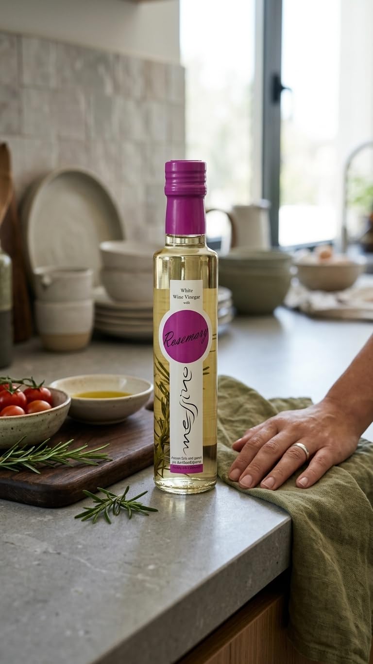 Messino Greek White Wine Vinegar with Rosemary - 2 x 250ml Bottles 8