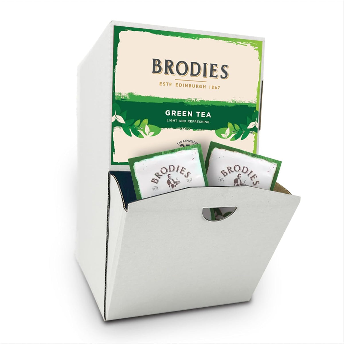 Brodies Green Tea - 250 Tagged & Enveloped Teabags | Light & Refreshing Sencha