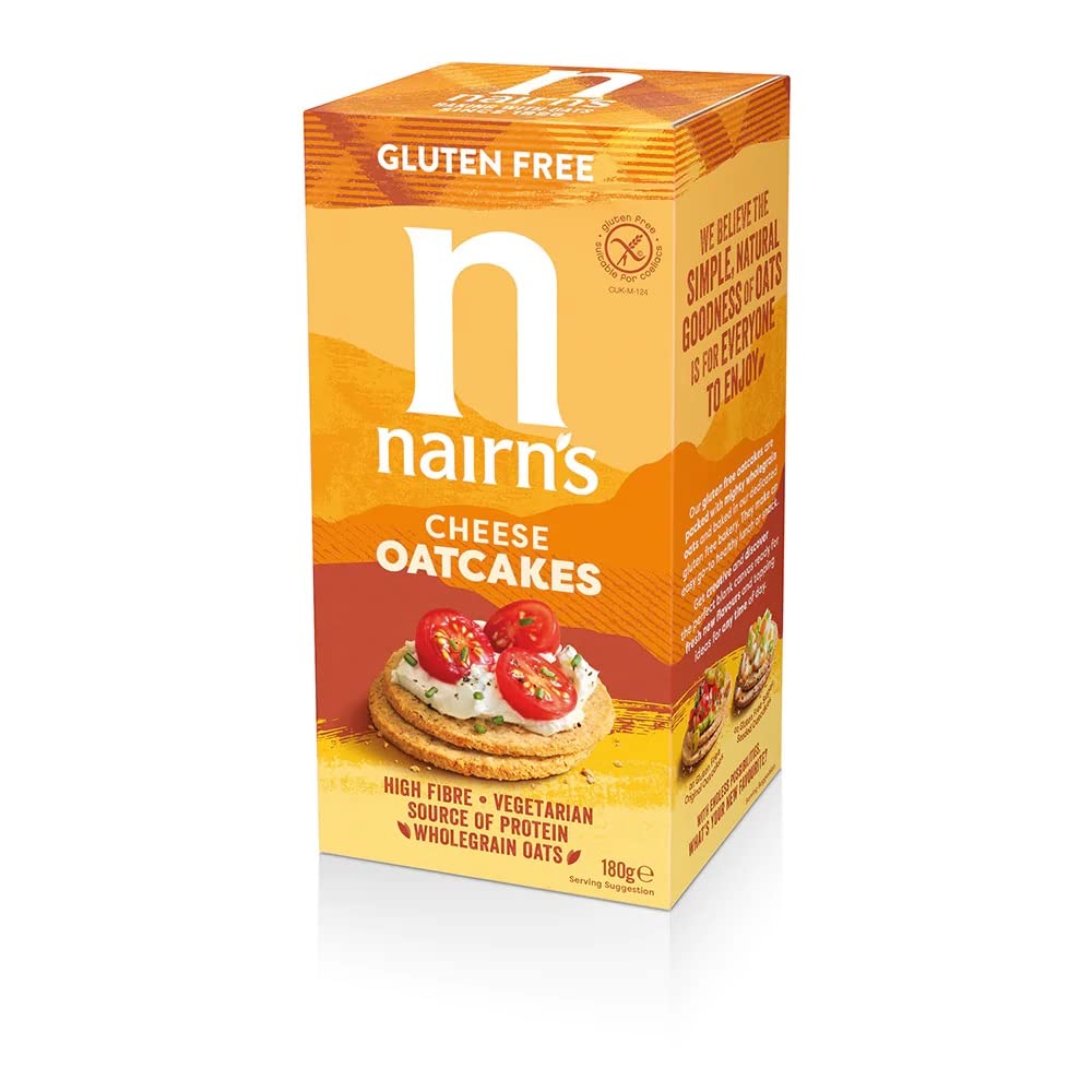 Nairn's Gluten Free Cheese Oatcakes - 180g (Pack of 4)
