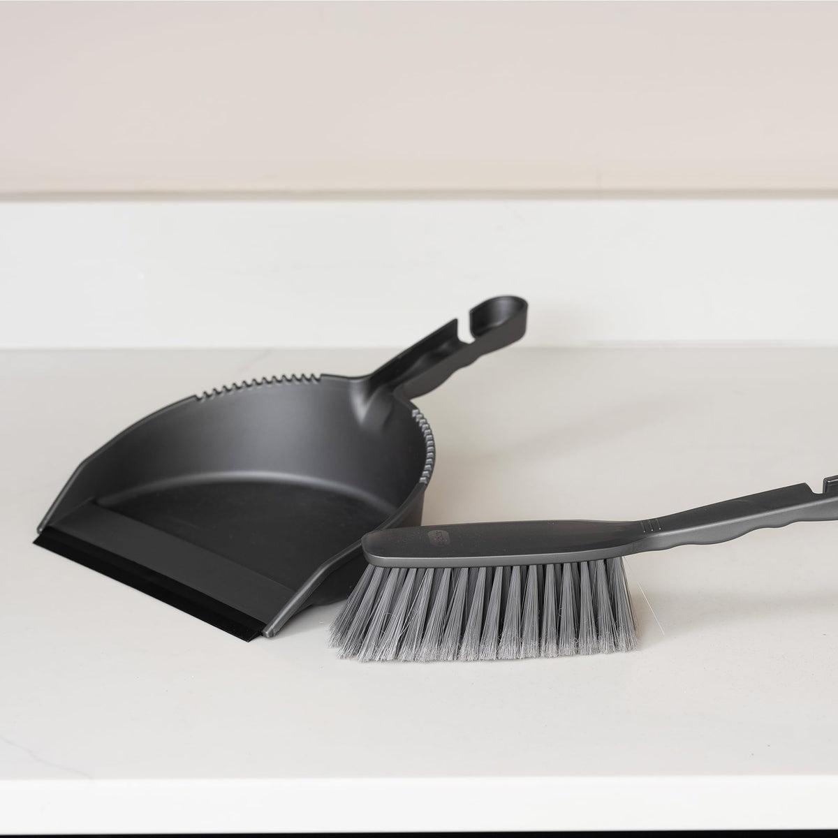 Addis Everyday Stiff Dustpan & Brush Set - Heavy-Duty Cleaning | Metallic Silver 4