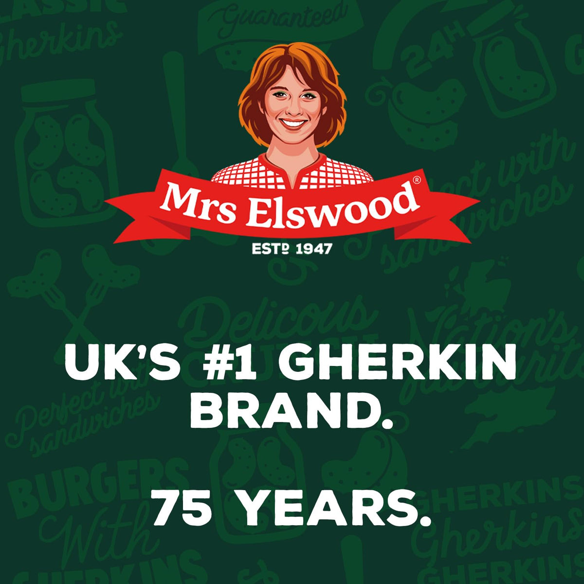 Mrs Elswood Cornichons - Pickled Gherkins | 6 x 215g 4