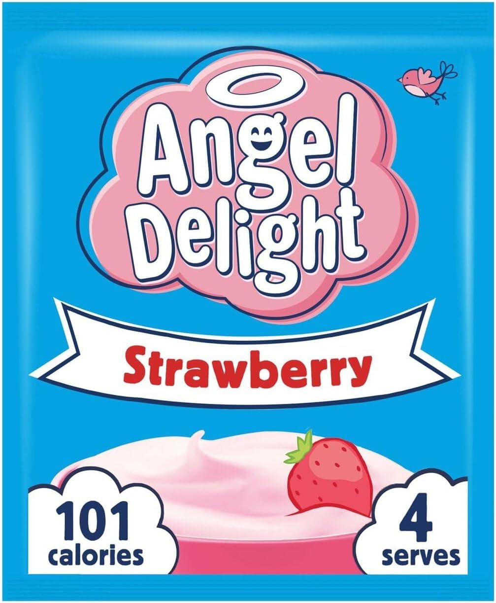 Angel Delight Strawberry Flavour Instant Dessert Mix - Pack of 6, 59g Sachets
