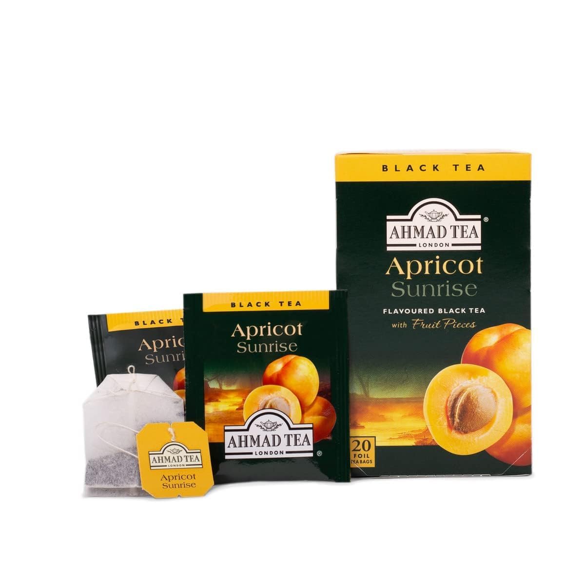 Ahmad Tea Apricot Sunrise Fruit Black Tea - 20 Teabags | 5 Pack | Black Tea, Apricot Flavoring 6