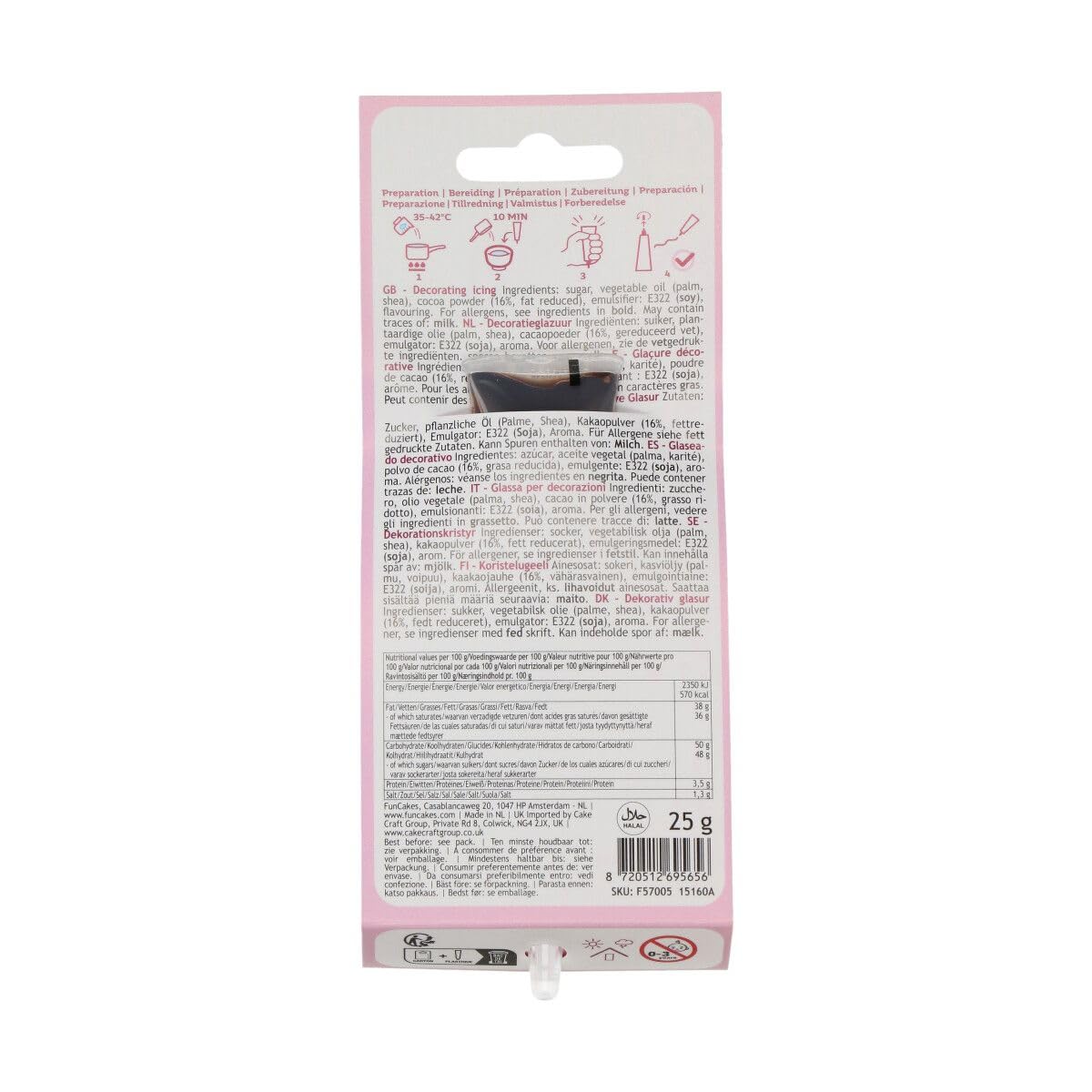 FunCakes Choco Writer Dark Choco - Easy Chocolate Decorating Pen | 25g 5