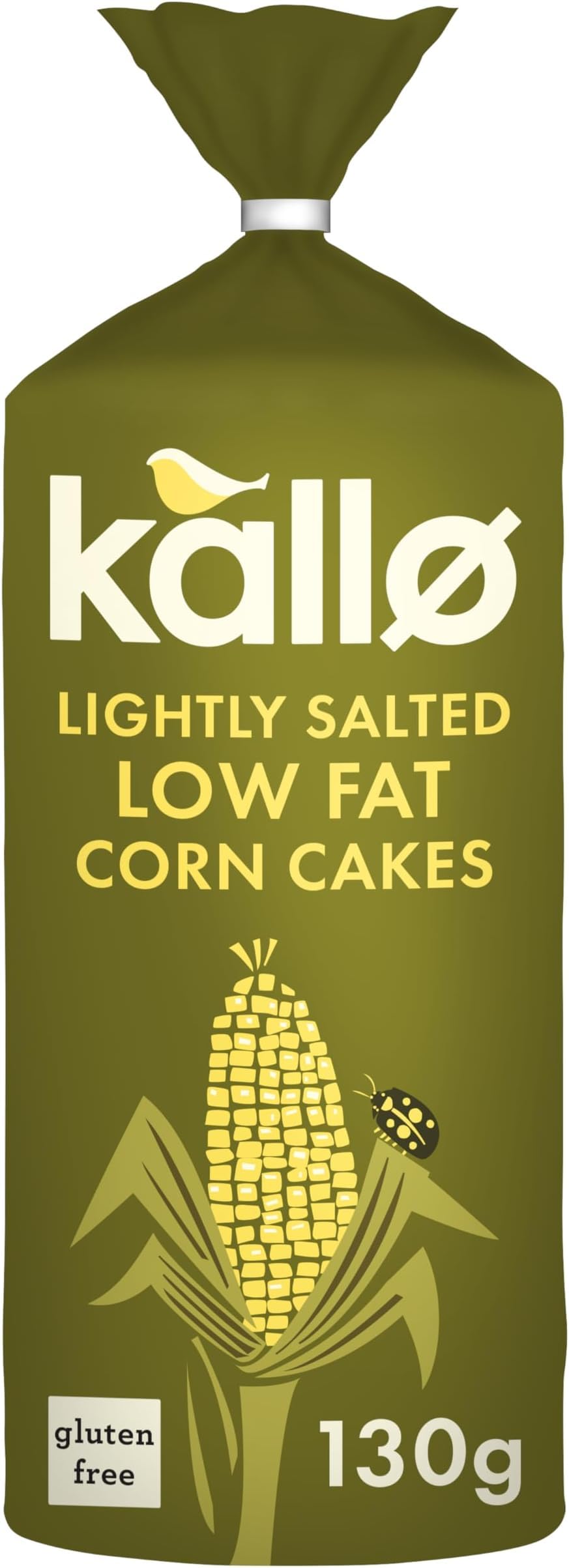 Kallo Lightly Salted Corn Cakes - 26 Calories per Cake | Gluten-Free | Pack of 5 (650g)