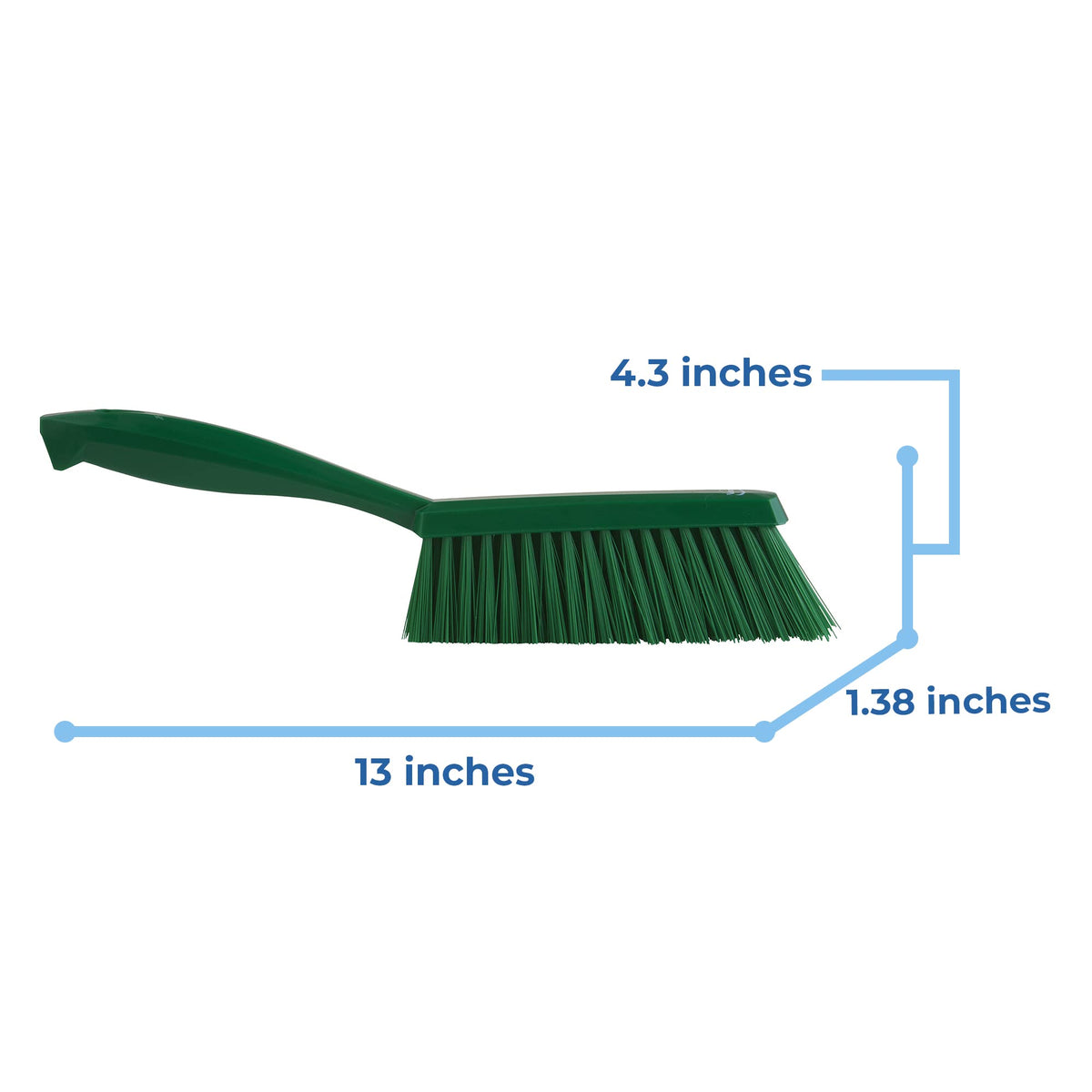 Vikan Bench Brush - Medium Bristles, Green | Ergonomic Handle | Polypropylene 3