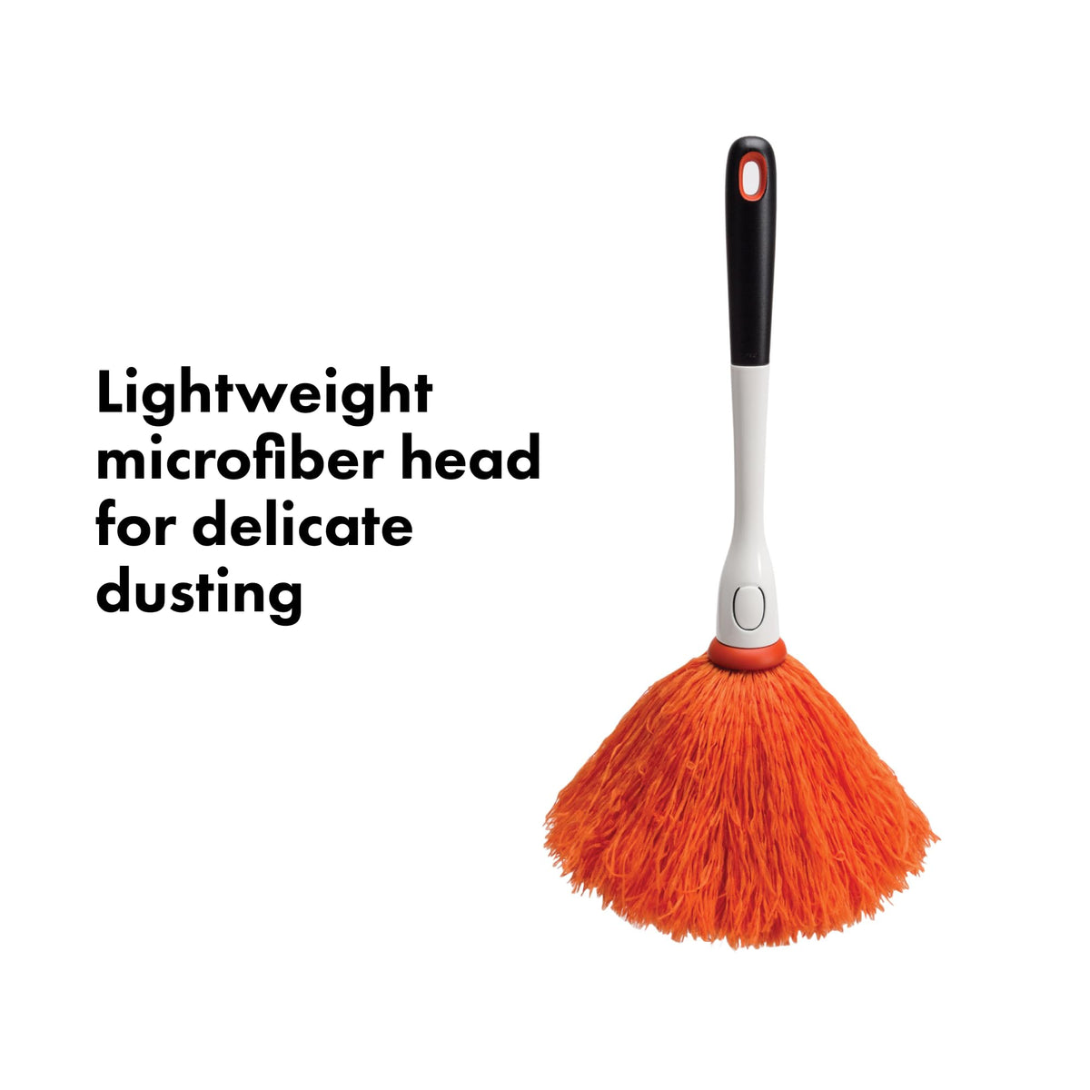 OXO Good Grips Microfiber Delicate Duster - Machine Washable Head | Orange 2