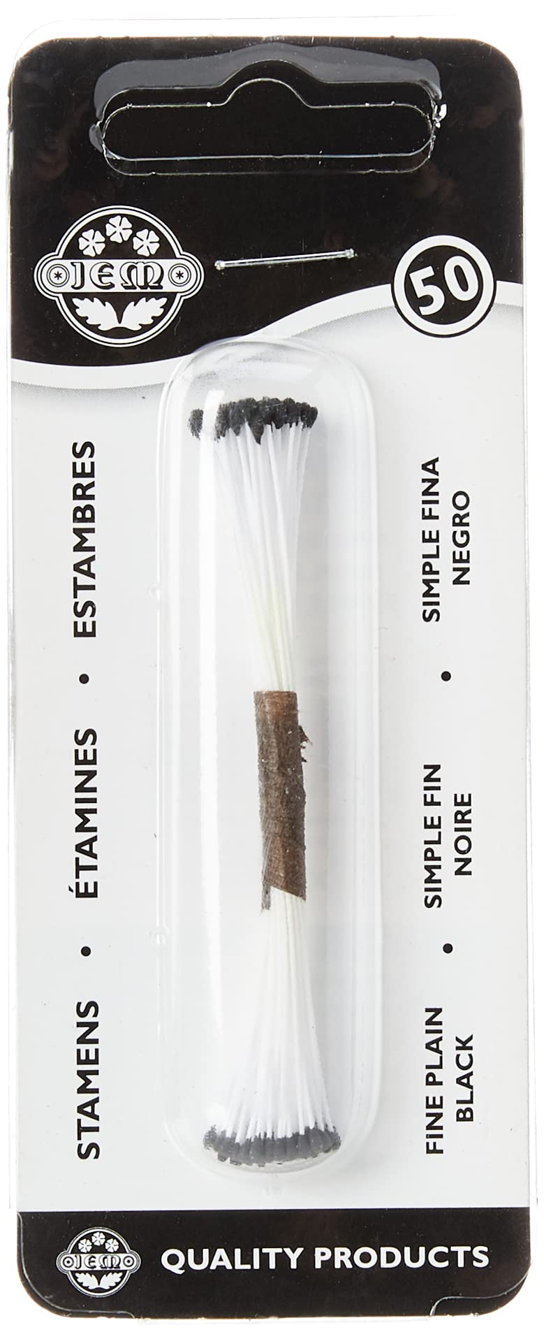 PME Stamens for Sugar Flowers - Fine Plain Black | Pack of 50