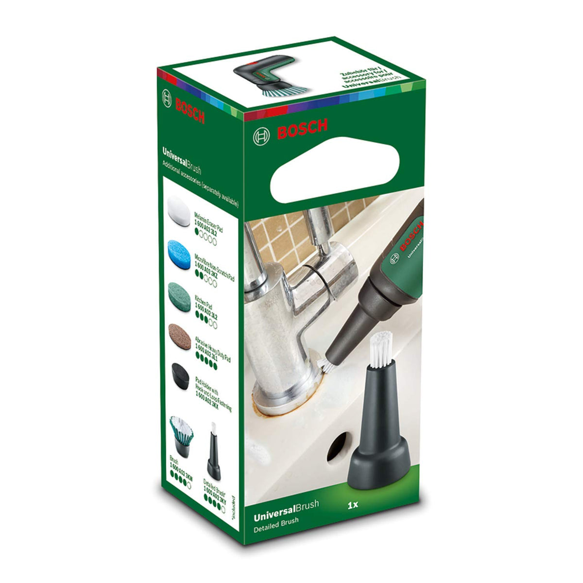 Bosch Detailed Brush - Cleans Joints & Hard-to-Reach Areas | Plastic | Green 3
