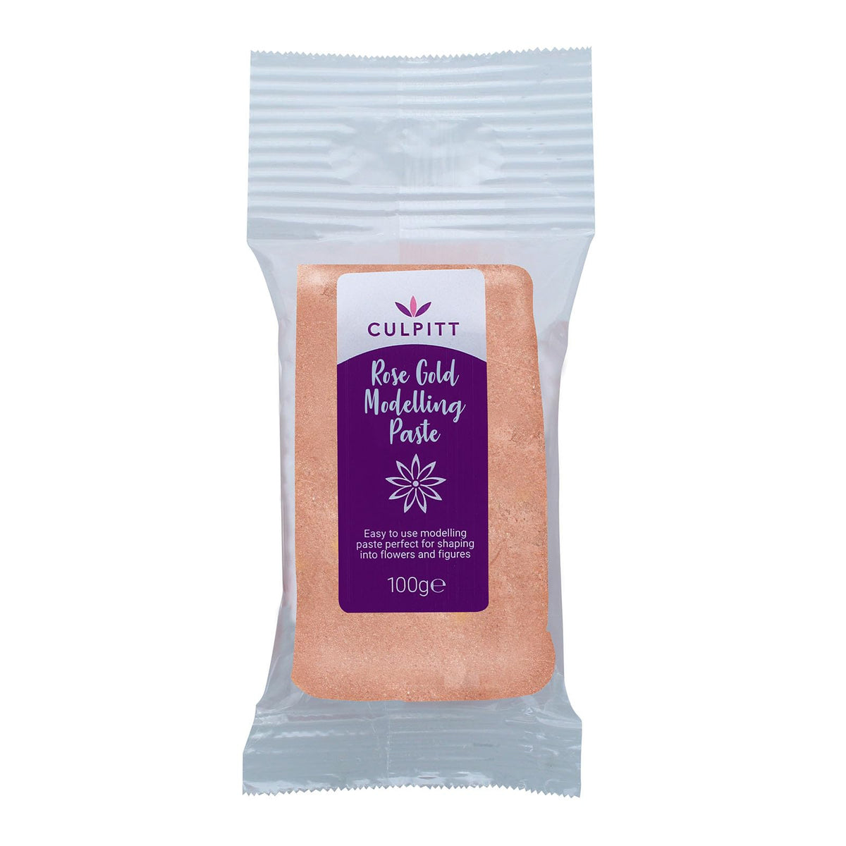 Culpitt Metallic Colour Food Modelling Paste - Rose Gold, 100g