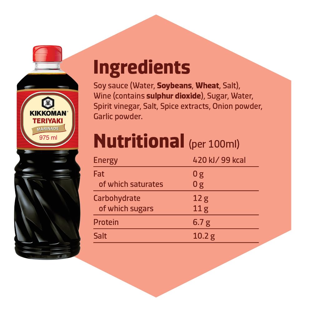 Kikkoman Teriyaki Marinade - 975ml Bottle | Vegan Friendly, GMO Free 3