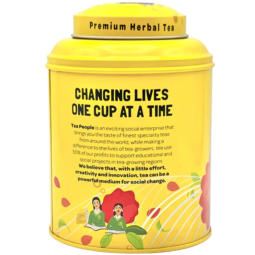 Tea People Organic Tulsi (Holy Basil) Herbal Tea - Stress Relief | Loose Leaf | 50g