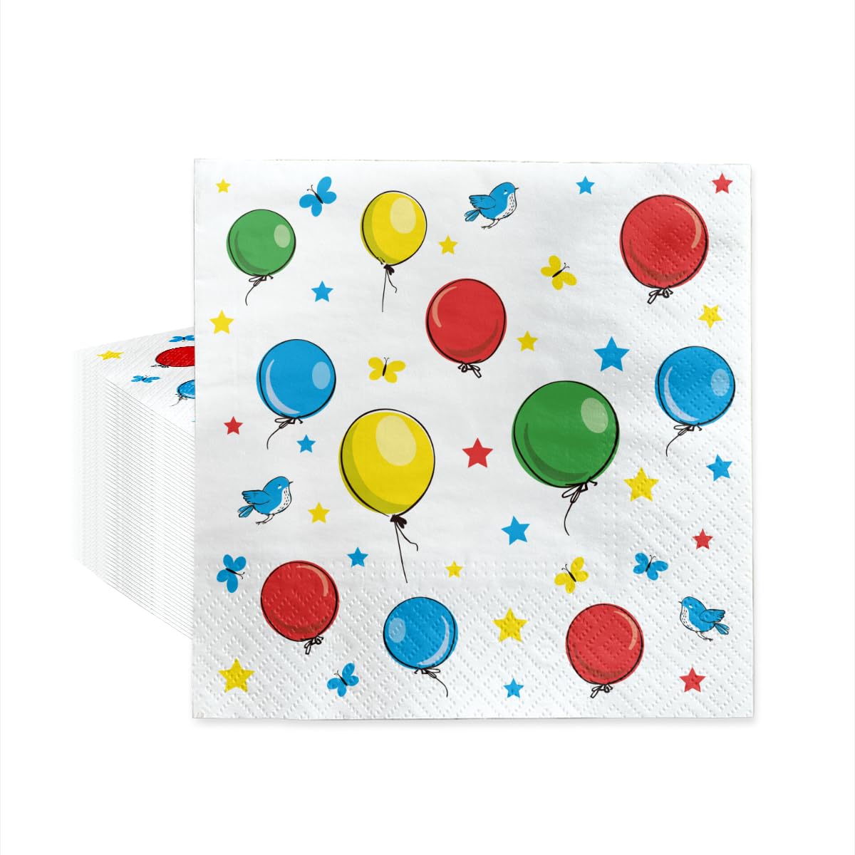 PAW Decor Collection Paper Napkins - Party Balloons Design | 3-Ply Absorbent | 33 x 33 cm | 20 Pack