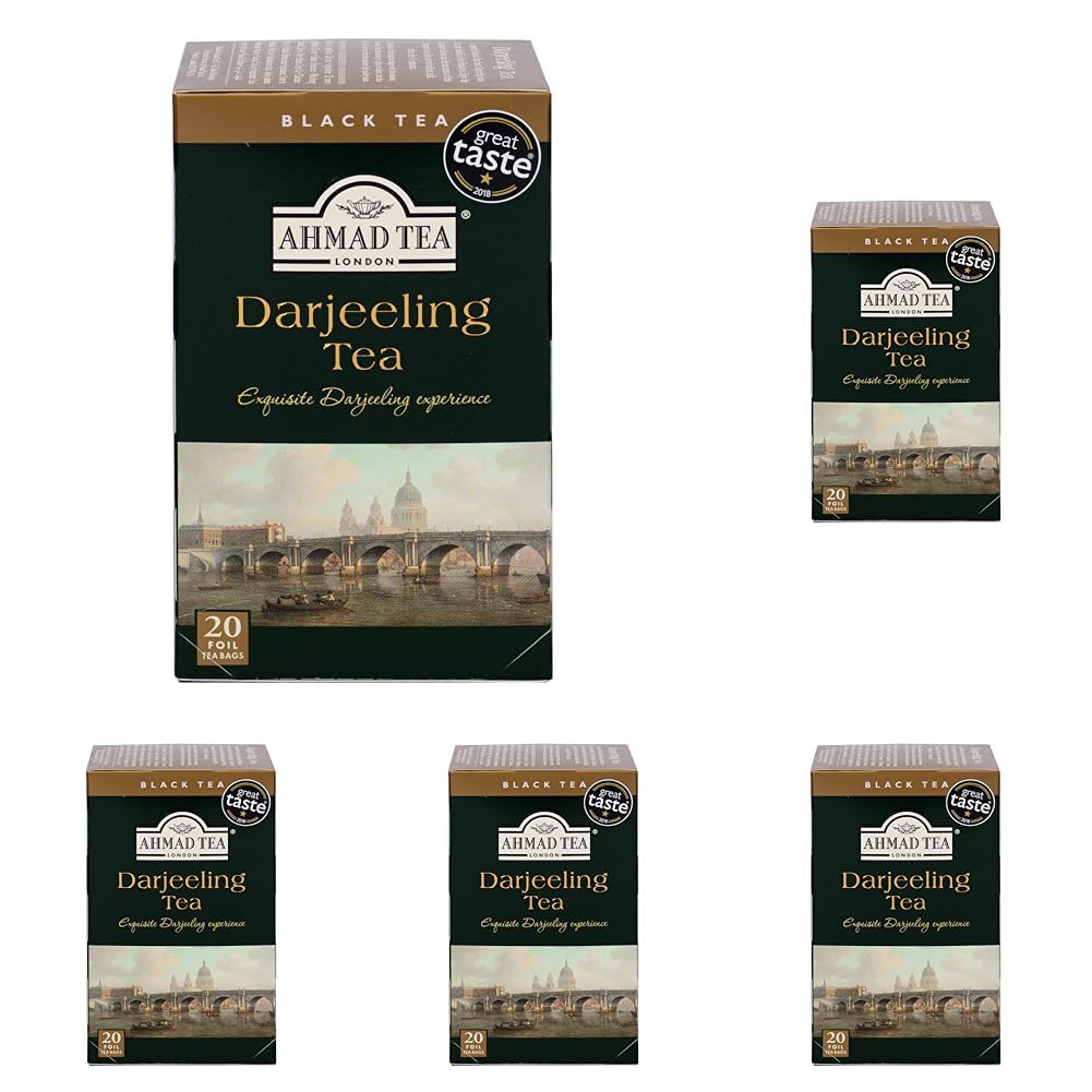 Ahmad Tea Darjeeling Black Tea - 100 Teabags (20 Teabags x 5 Packs) 1