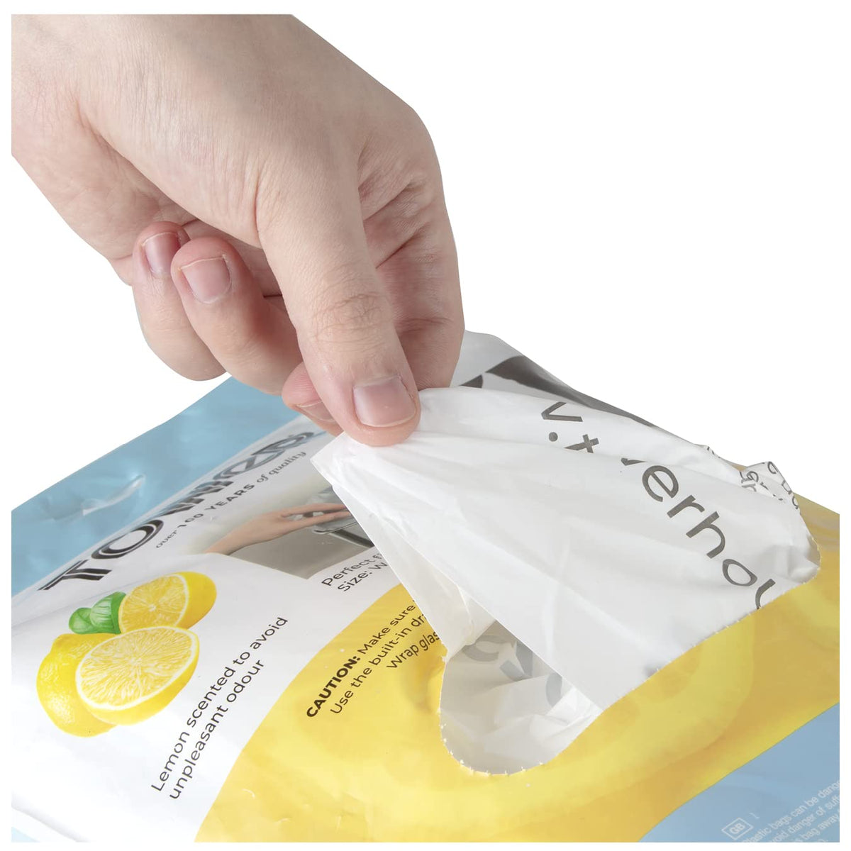 Tower Heavy Duty Drawstring Bin Liners - Lemon Scented | 40 Count | 58L Capacity 8