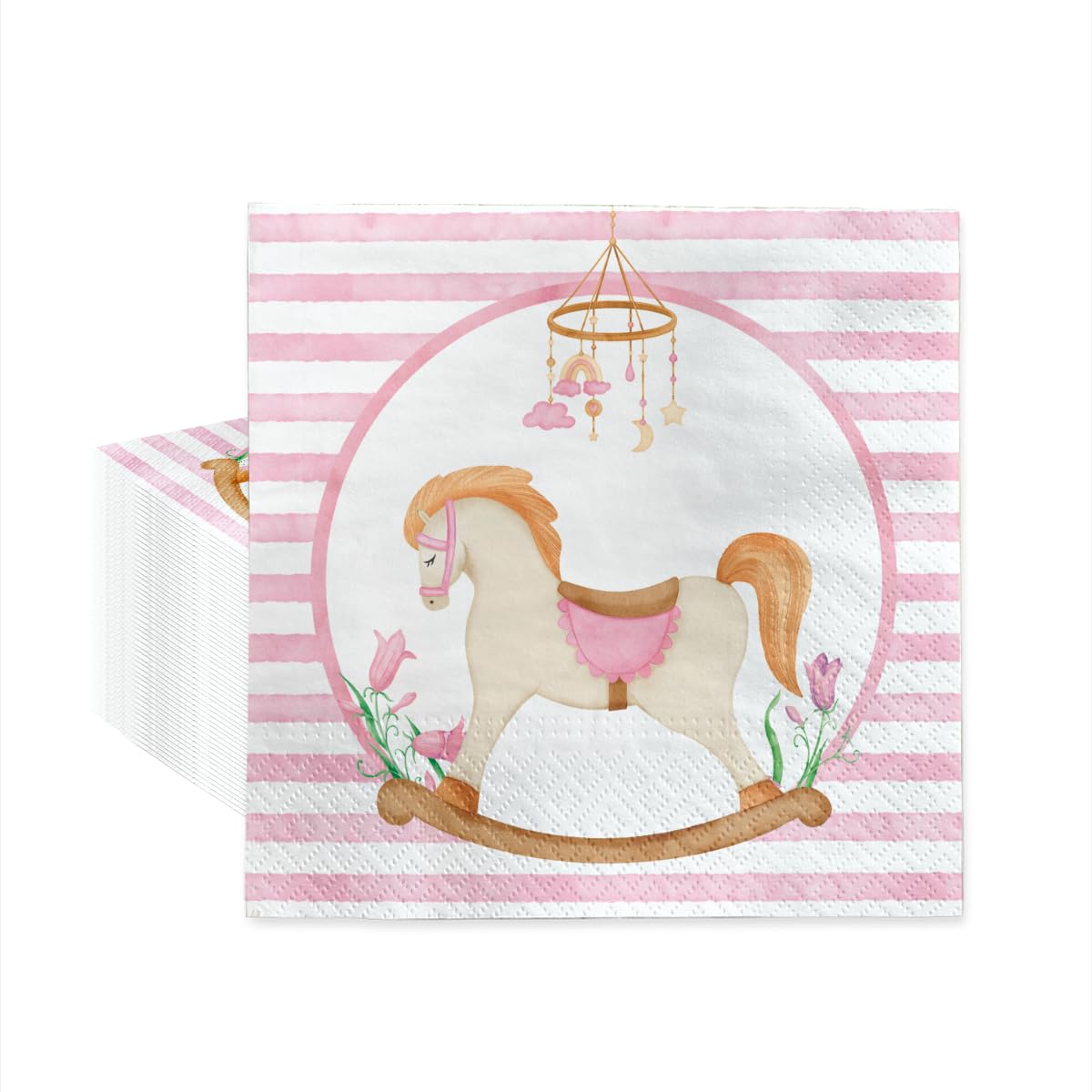 PAW Decor Collection Paper Napkins - Pastel Dream Pink, 33 x 33 cm, 20 Pack