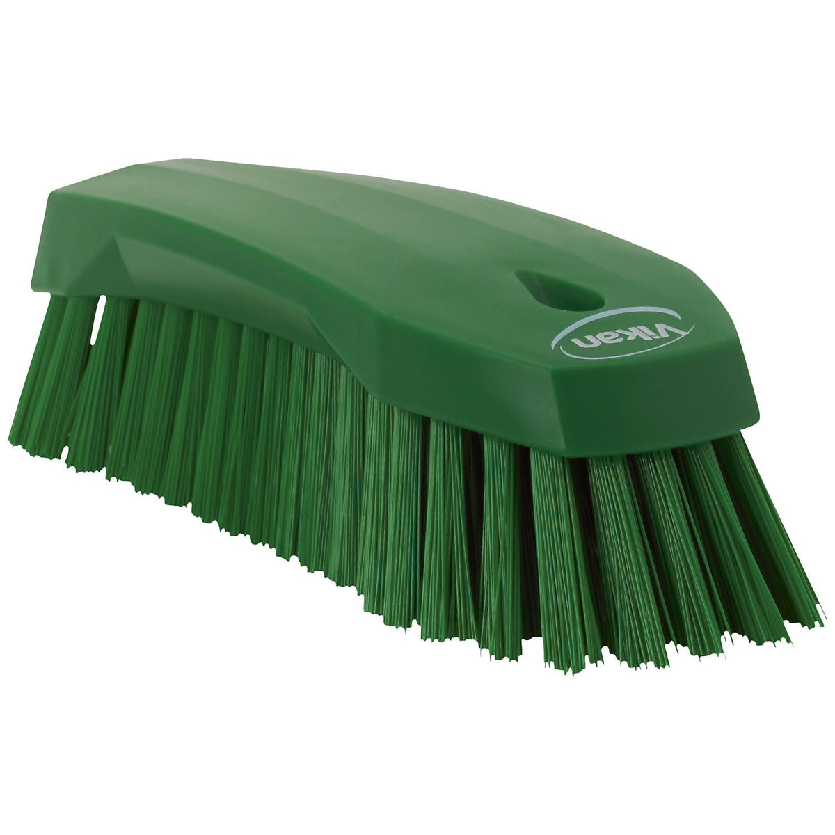 Vikan Hard Hand Brush - Green, Large (200mm) | Polypropylene | Reusable 3