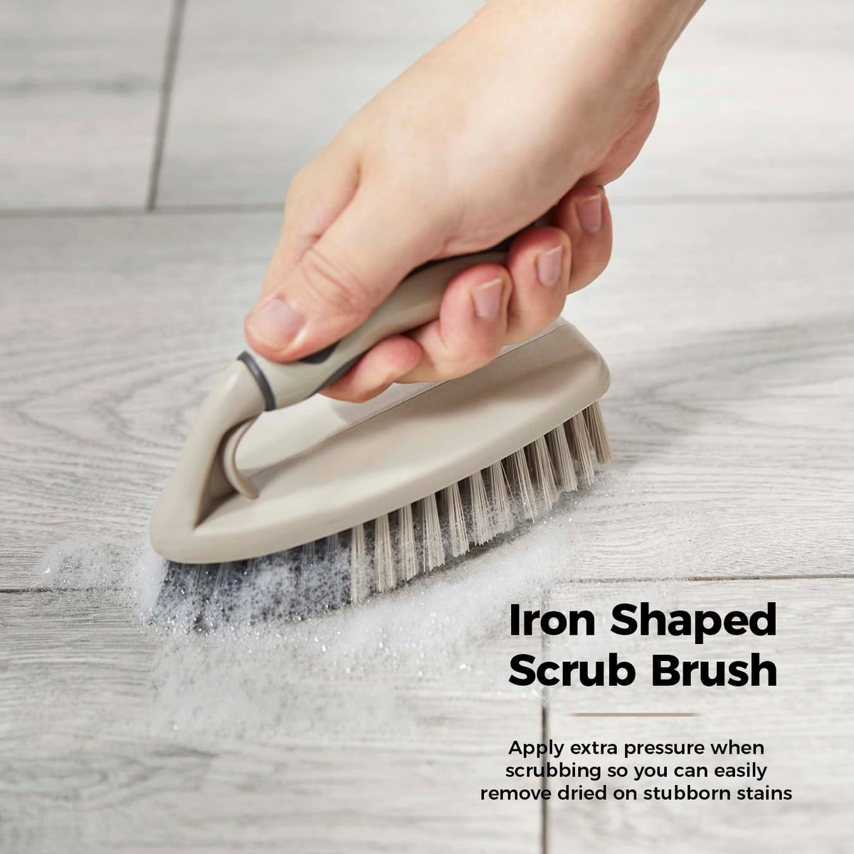 Tower 5-in-1 Cleaning Set - Dustpan & Brush, Broom, Dish Brush, Scrub Brush | 5 Pieces | Latte 8