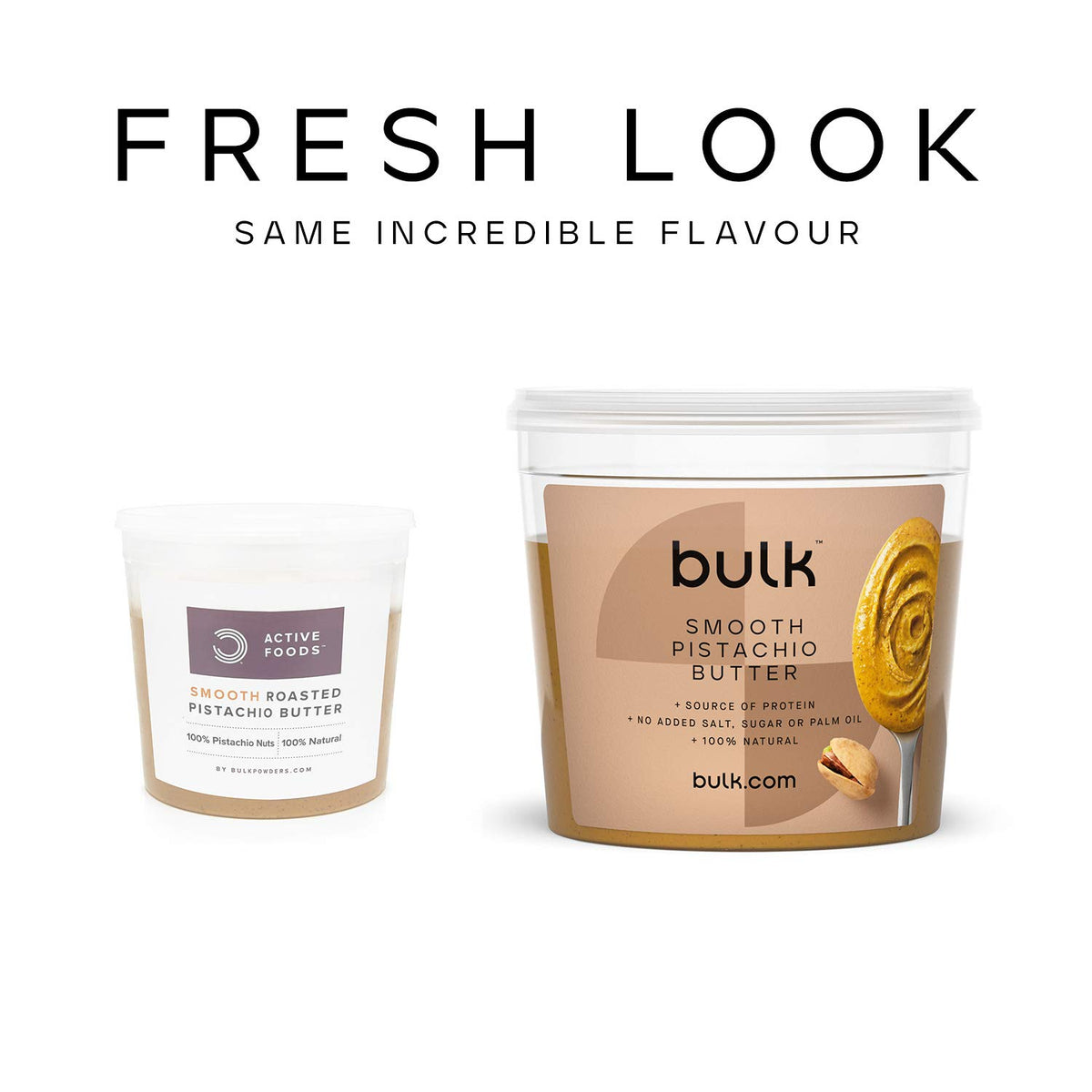 BULK POWDERS Natural Pistachio Butter - Smooth, 1kg Tub | 23g Protein per 100g | Vegetarian