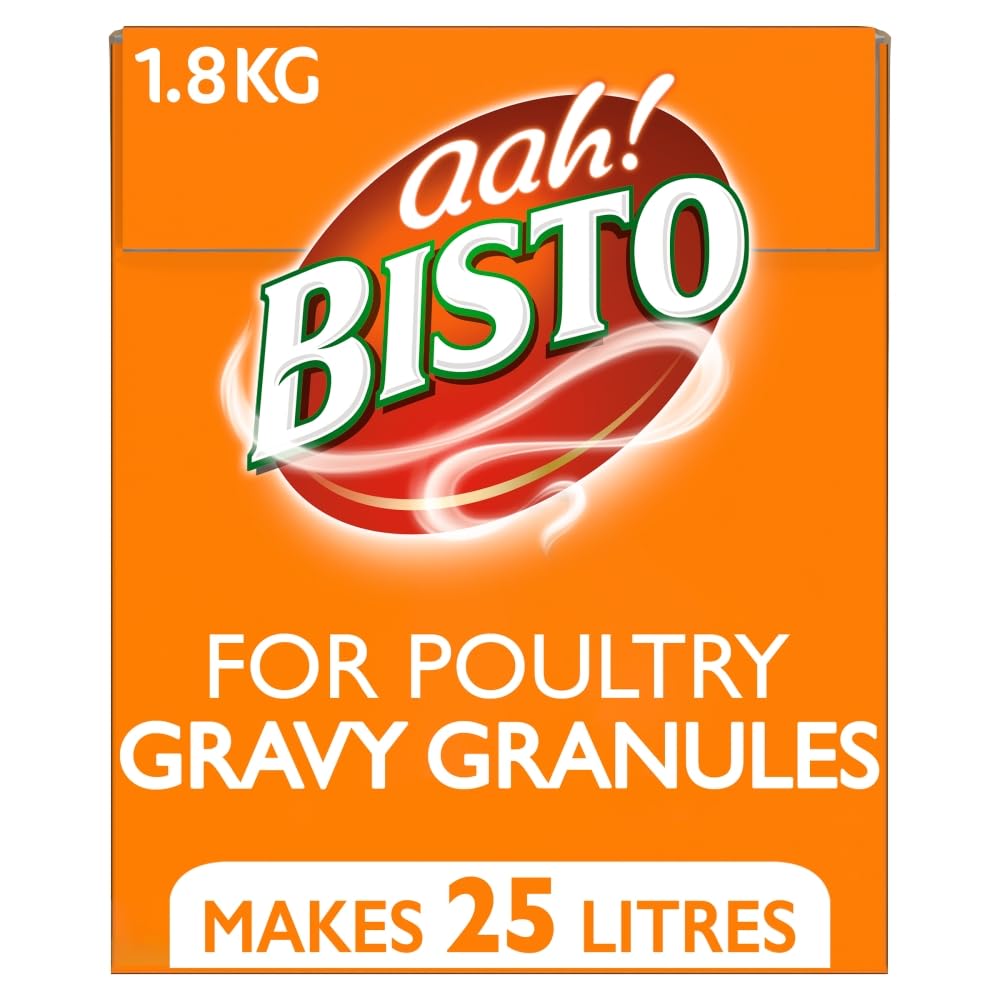 Bisto Chicken Gravy Granules - 1.8 Kg Tub | Authentic British Seasoning | Quick & Easy Preparation