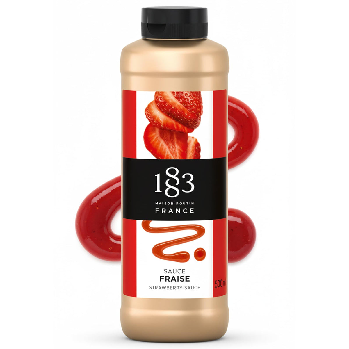 1883 MAISON ROUTIN Strawberry Sauce - Gourmet Dessert Topping | 500ml