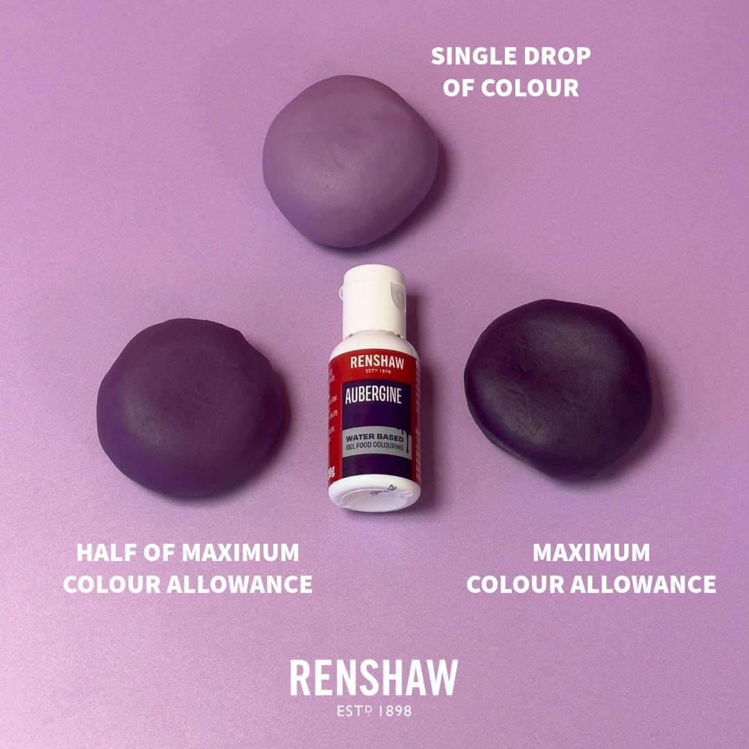 Renshaw Aubergine Water-Based Gel Food Colouring - 20g 3