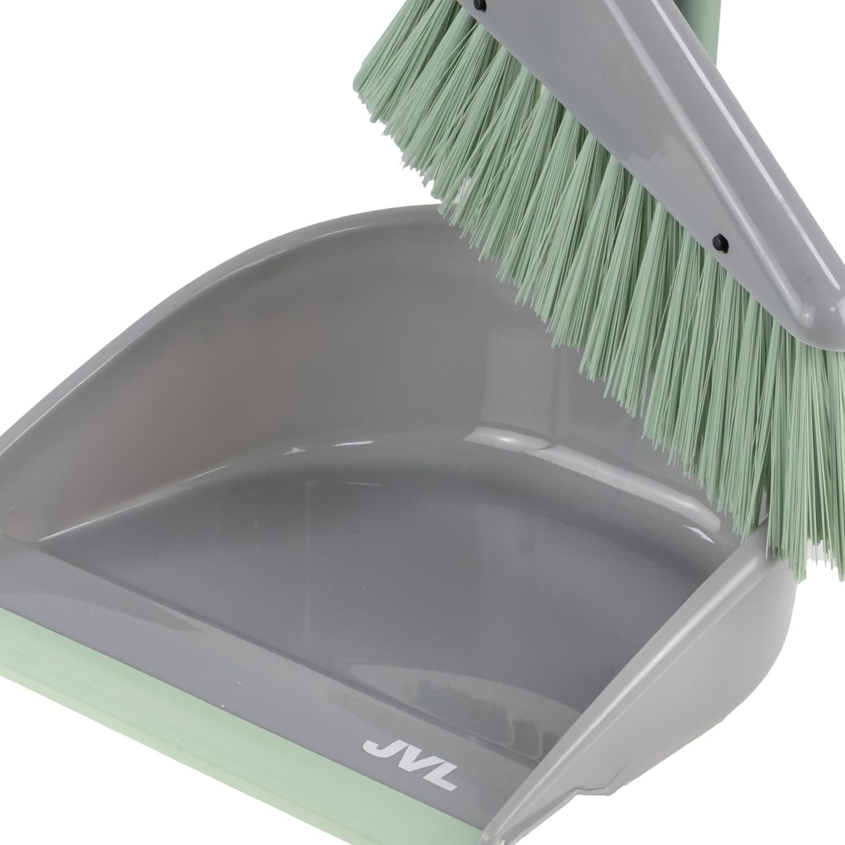 JVL Long Handle Dustpan and Brush Set - Upright Stand-Up Cleaning | Grey | H:84cm 6