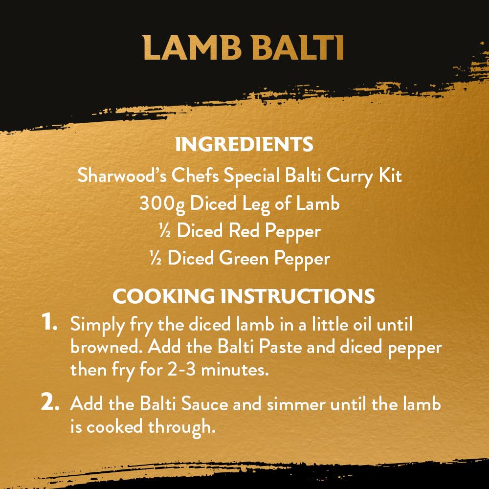 Sharwood's Chef's Special Balti Curry Kit - Authentic Indian Flavours | 5 x 280g Packs 6