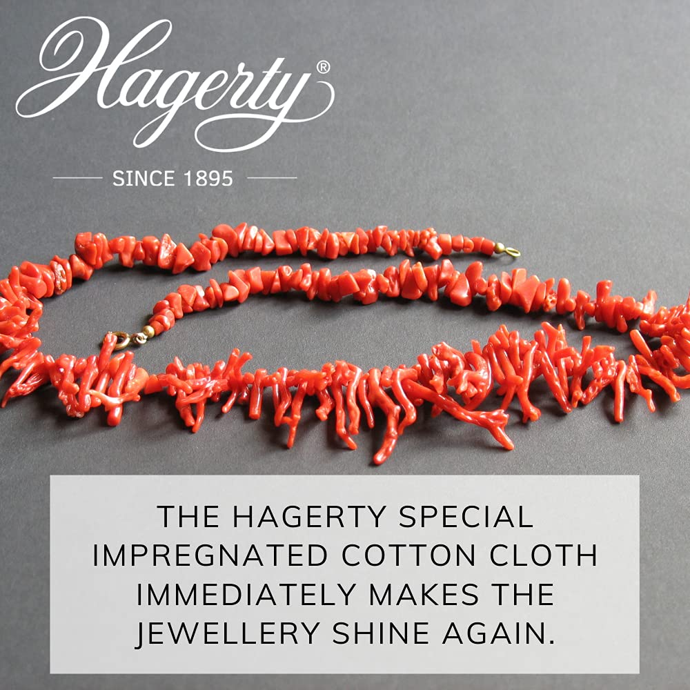 Hagerty Fine Stones Cloth - Cleans & Restores Shine on Pearls, Opals, Turquoise | 36x30cm Cotton 3