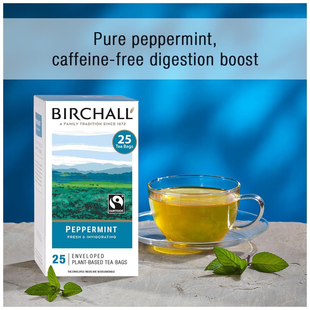 Birchall Peppermint Tea - Caffeine Free Herbal Tea, Supports Digestion | 25 Tea Bags (Pack of 2) 4
