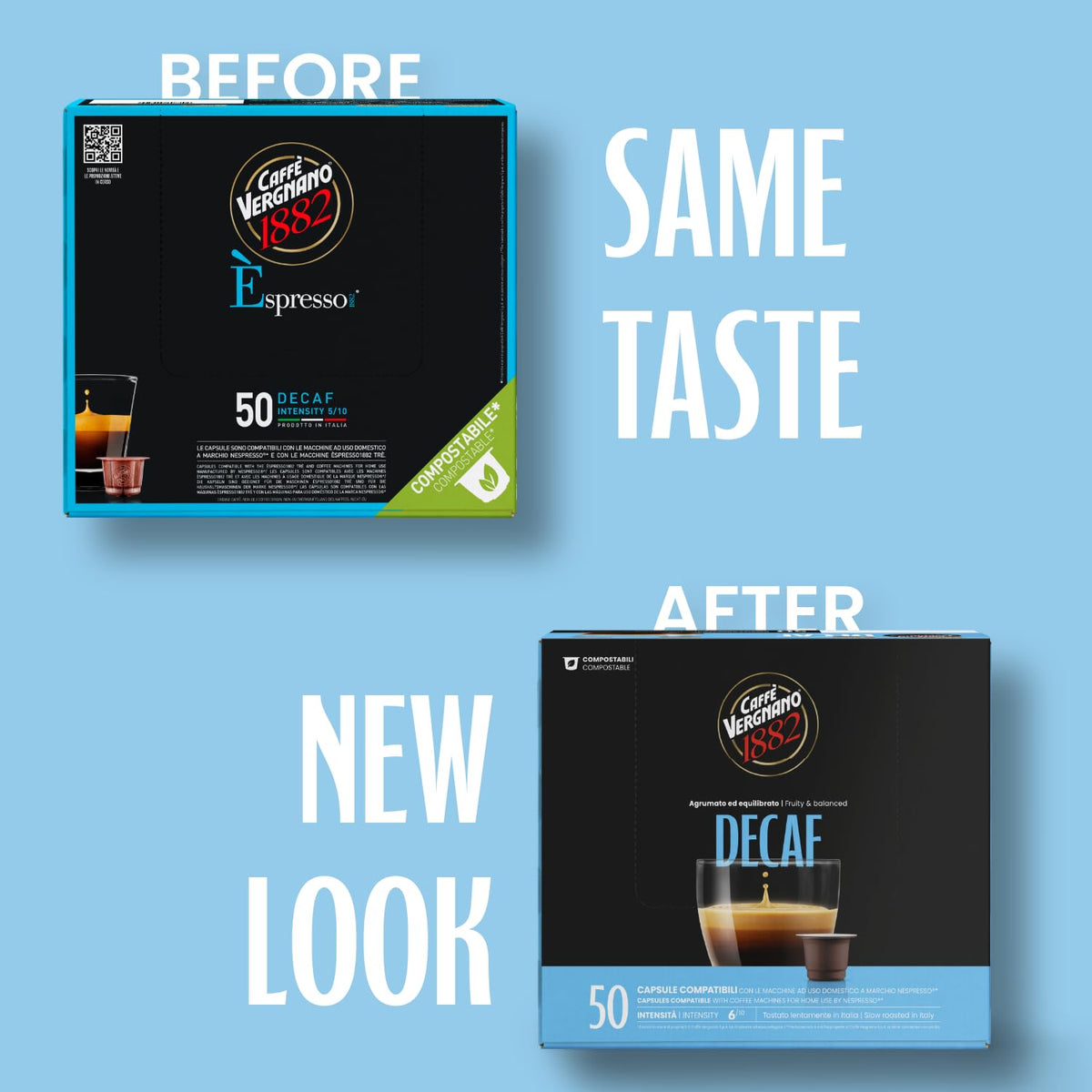 Caffè Vergnano 1882 Decaffeinated Coffee Capsules - Nespresso Compatible, Compostable, 50 Count 4