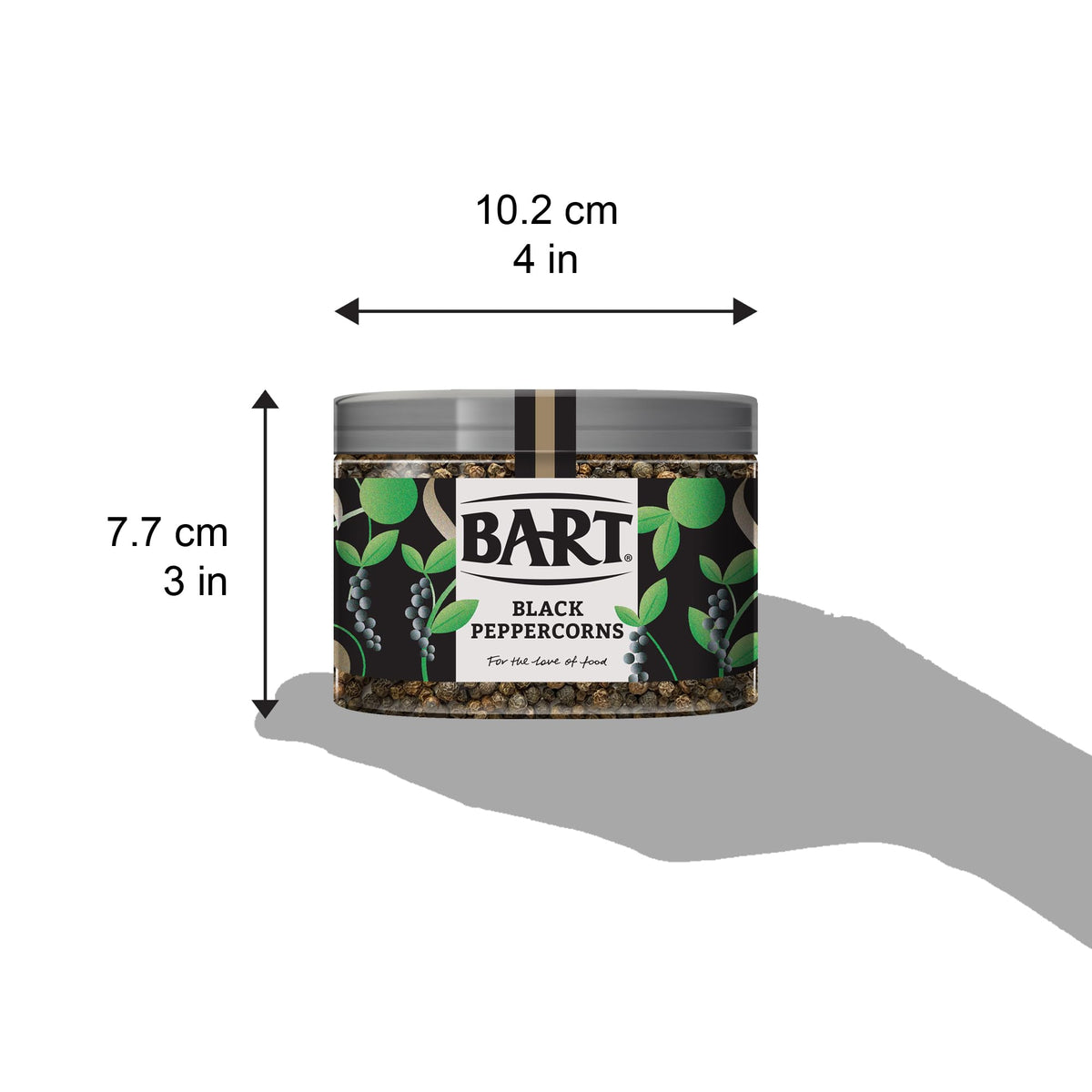 BART Black Peppercorns - Large Jar | 270g | Hot & Spicy 6