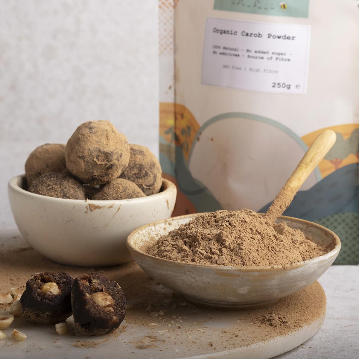 Wholefood Earth Organic Carob Powder - 1kg Bag | Vegan | High Fibre | Caffeine-Free 4