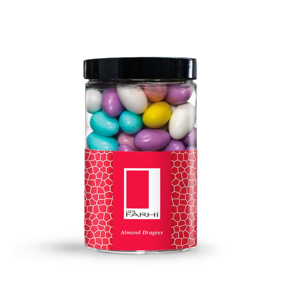 Rita Farhi Assorted Colours Sugared Almond Dragees - 350g Gift Jar