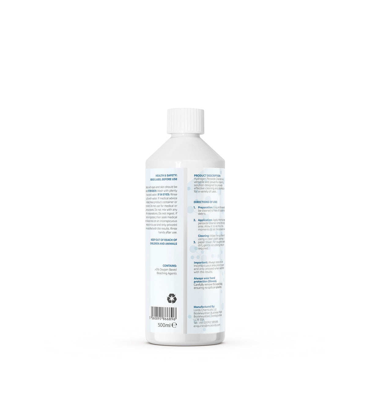 OxyLAB Hydrogen Peroxide 3% Solution - Multi-Purpose Cleaner & Stain Remover | 500ml | Made in UK 2